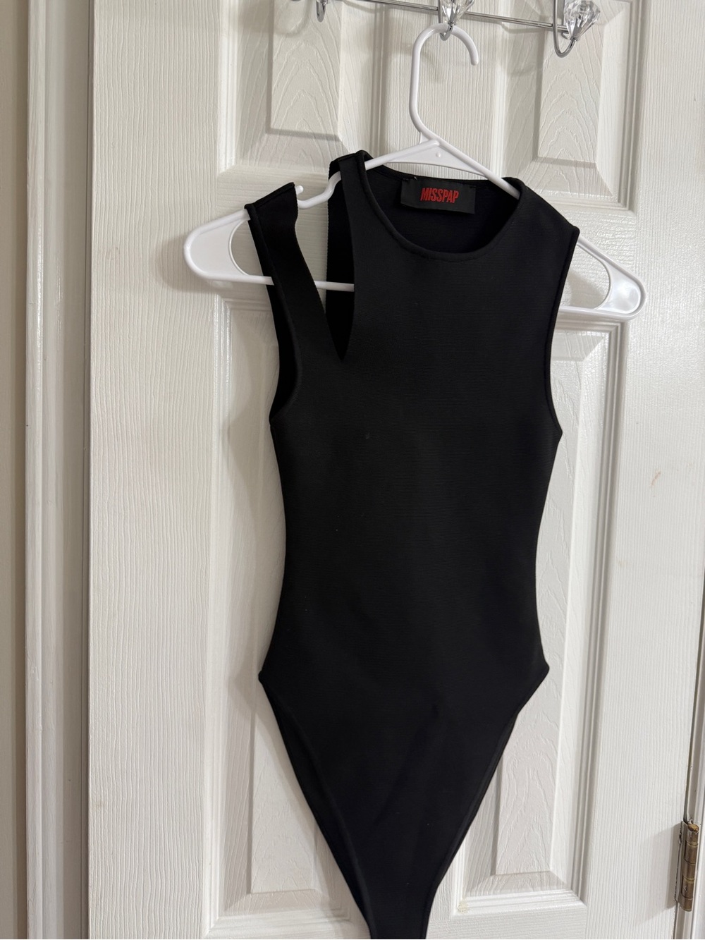 Black Asymmetric Strap Kids One-Piece